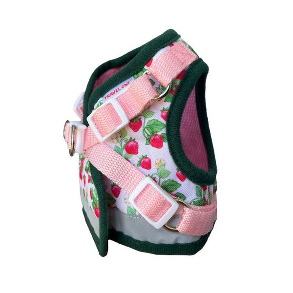 TRAVEL CAT Leash & Harness Set Strawberry Shortcake