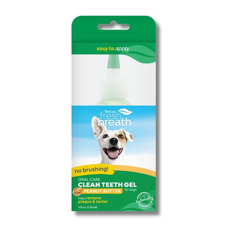 TROPICLEAN  Fresh Breath Peanut Butter Oral Gel for Dogs 2oz