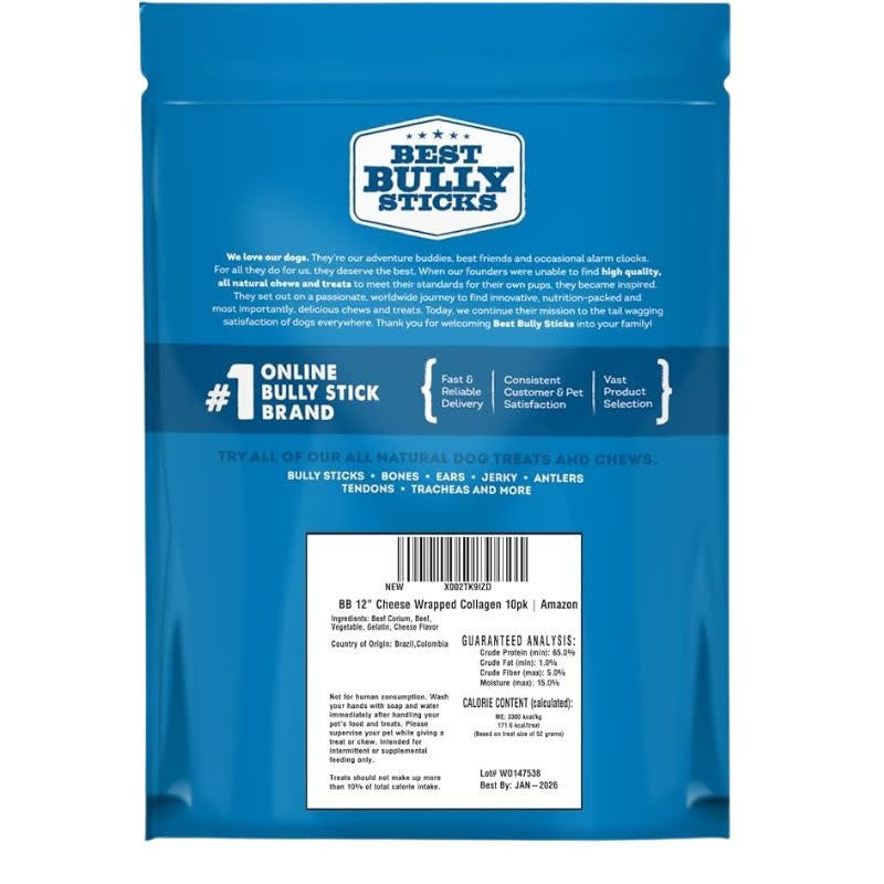 TUESDAY'S Collagen Sticks with Cheese 12in