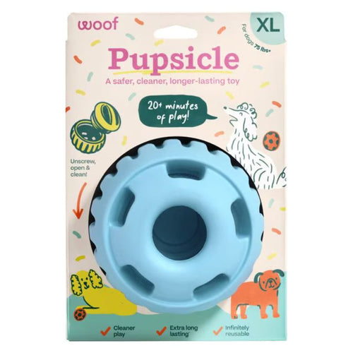 WOOF Birthday Dog Pupsicle Toy Blue