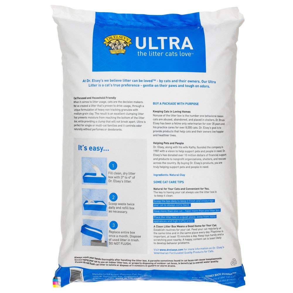 DR. ELSEY'S  Ultra Clumping Clay Cat Litter 18lb