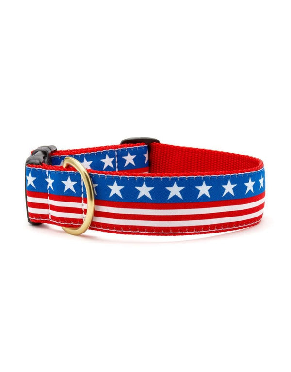 UP COUNTRY Extra Wide Dog Collar Stars & Stripes