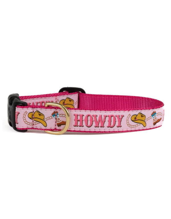 UP COUNTRY Howdy Dog Collar Pink