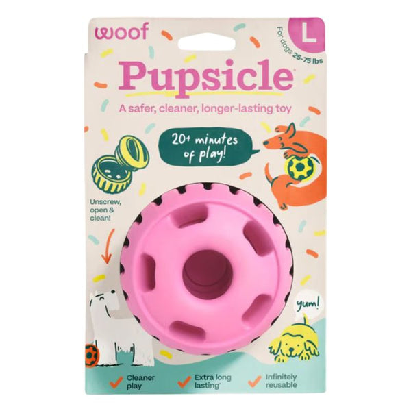 WOOF Birthday Dog Pupsicle Toy Pink