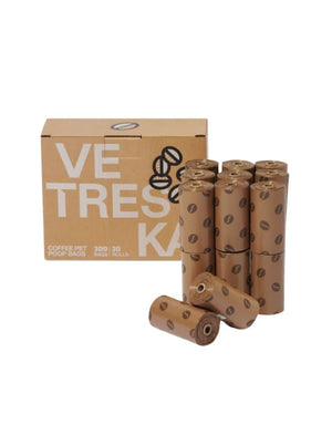 *VETRESKA Coffee Pet Poop Bags Refill Set 12 Rolls
