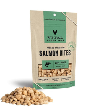 VITAL ESSENTIALS Freezedried Salmon Bites Dog Treats