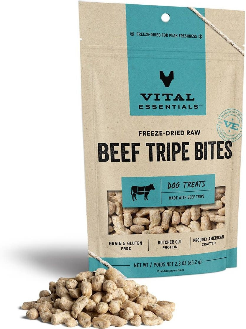 VITAL ESSENTIALS Freezedried Beef Tripe Dog Treat 2.3 oz.