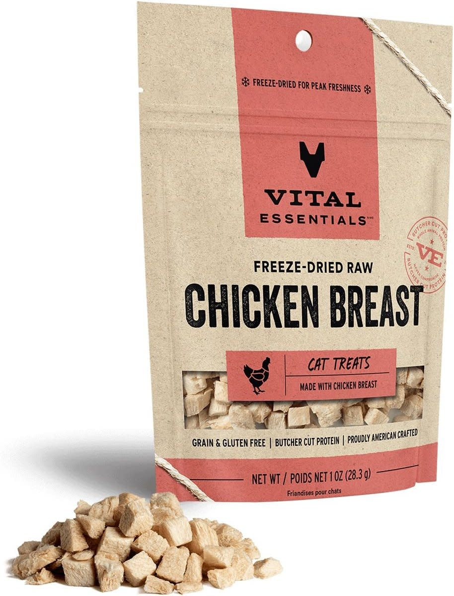 VITAL ESSENTIALS Freezedried Chicken Cat Treat 1 oz.