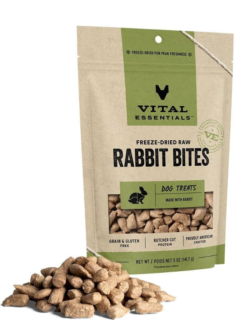 VITAL ESSENTIALS Freezedried Rabbit Bites Dog Treats