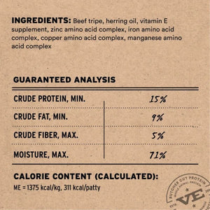 VITAL ESSENTIALS Frozen Raw Beef Tripe Dog Food 6 lb.