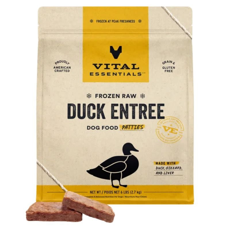 VITAL ESSENTIALS Frozen Raw Duck Dog Food 6 lb.