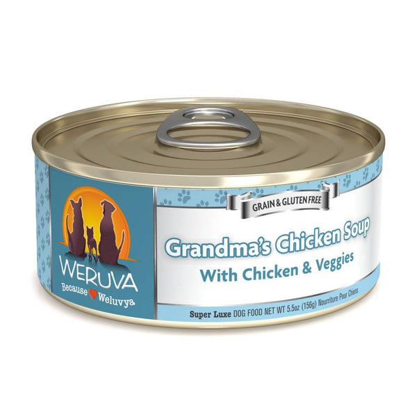 WERUVA Grandma's Chicken Soup Grain-Free Canned Dog Food Case