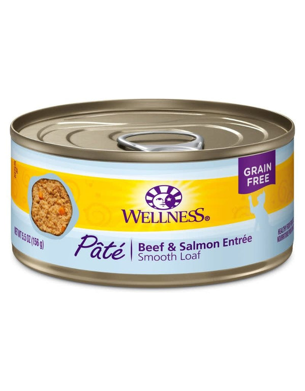 WELLNESS Beef and Salmon Canned Cat Food