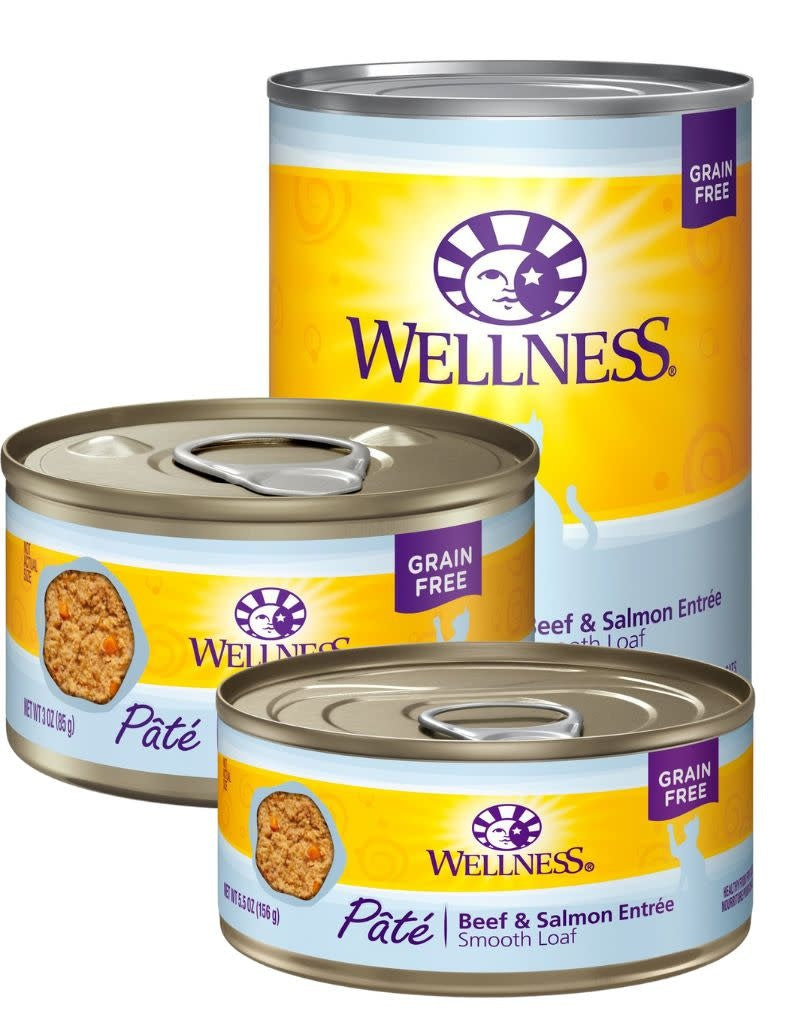 WELLNESS Beef and Salmon Canned Cat Food