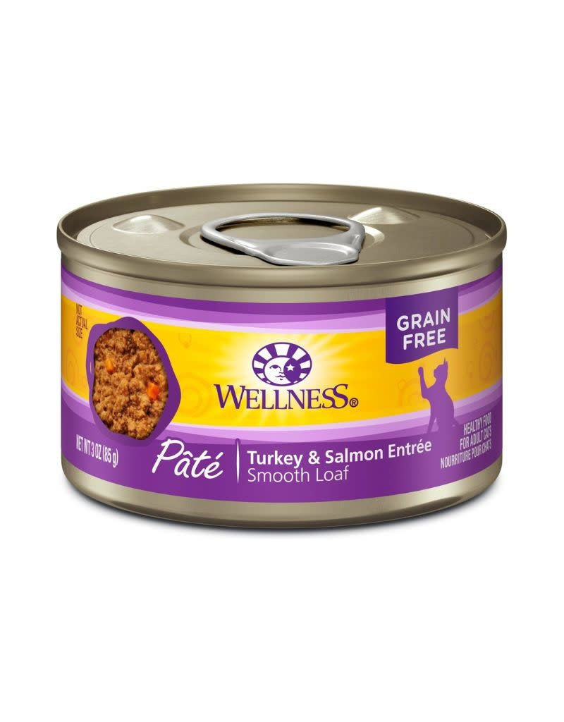 WELLNESS Turkey and Salmon Canned Cat Food CASE