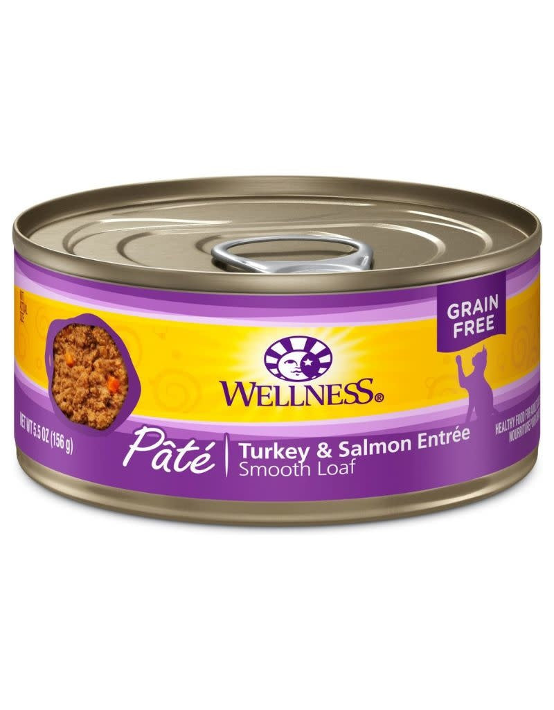 WELLNESS Turkey and Salmon Canned Cat Food CASE