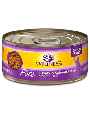 WELLNESS Turkey and Salmon Canned Cat Food CASE