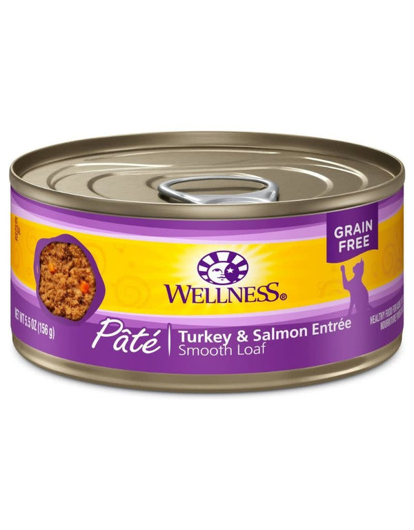 WELLNESS Turkey and Salmon Canned Cat Food CASE