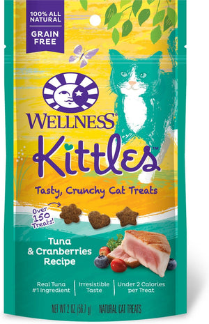 WELLNESS Kittles Crunchy Cat Treats 2oz Tuna Cranberry