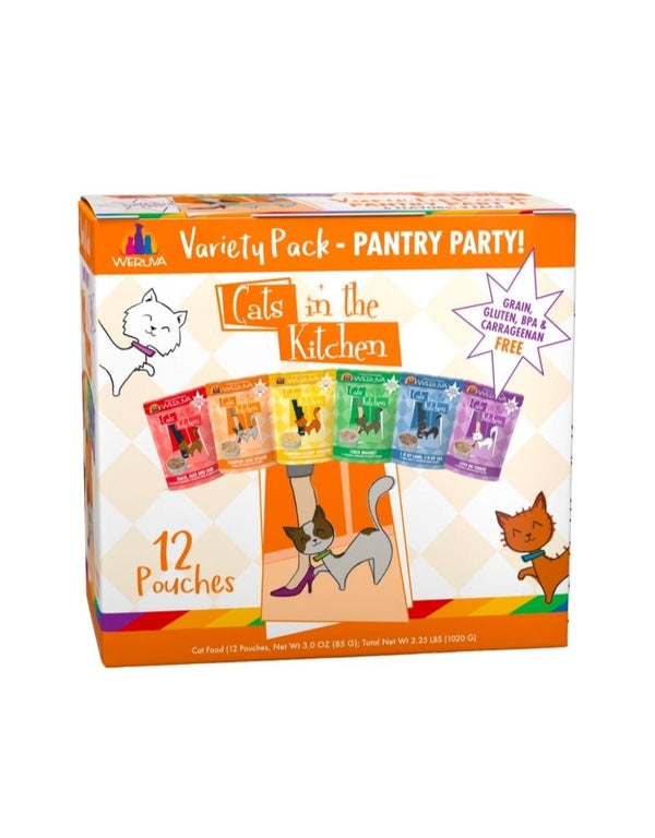 WERUVA Cats in the Kitchen Variety Pack Grain-Free Cat Food Pouch Case 12/3 oz.