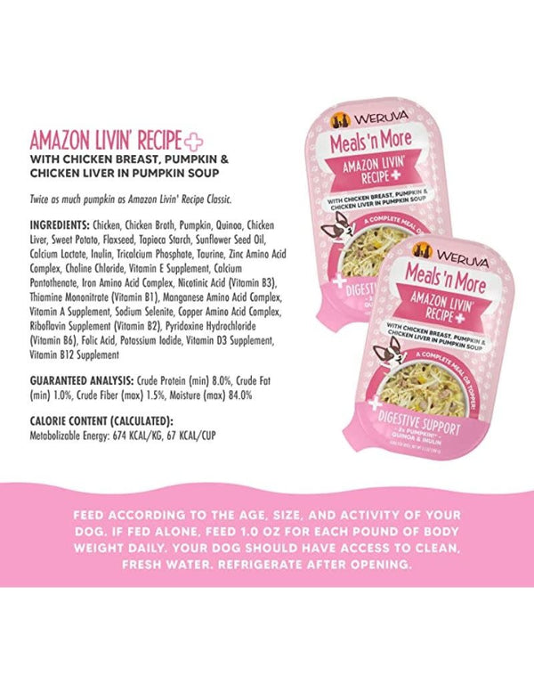 WERUVA Meals N More Dog Food Amazon Livin Cups Case of 12/3OZ