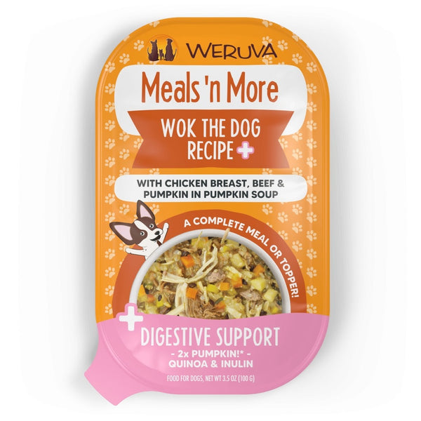 WERUVA Meals N More Dog Food Wok The Dog Cups Case 12/3OZ