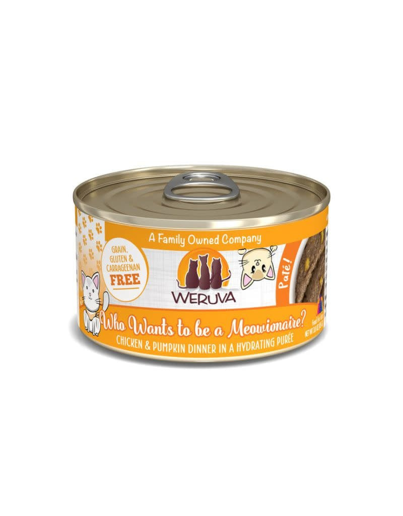 WERUVA Pate Canned Cat Food Who Wants to be a Meowionaire 12/3OZ CASE