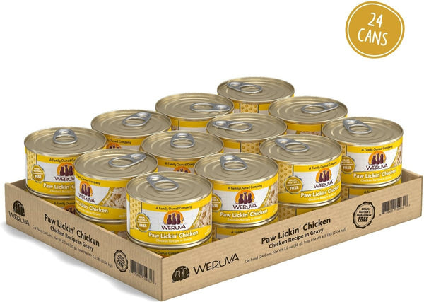 WERUVA Paw Lickin' Chicken Grain-Free Canned Cat Food Case