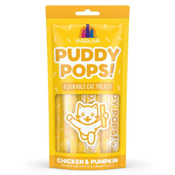 WERUVA Puddy Pops Lickable Cat Treat Chicken & Pumpkin 5 PK