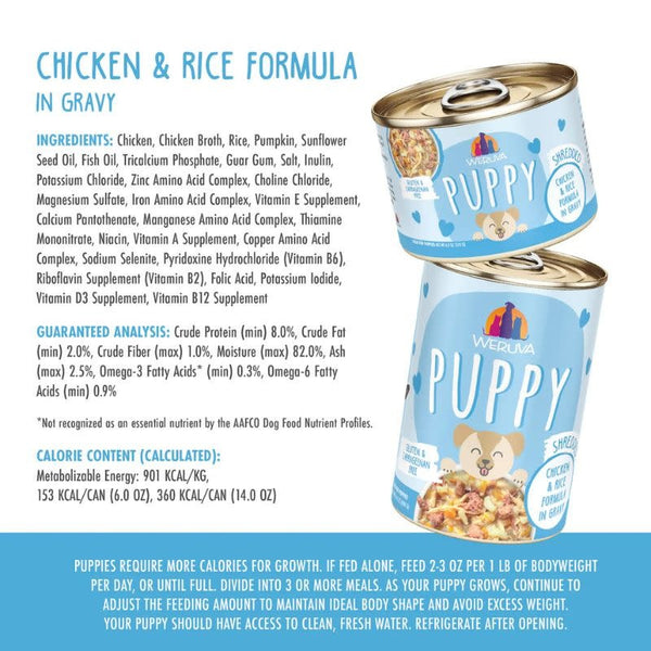 WERUVA Puppy Chicken & Rice Formula Canned Dog Food Case