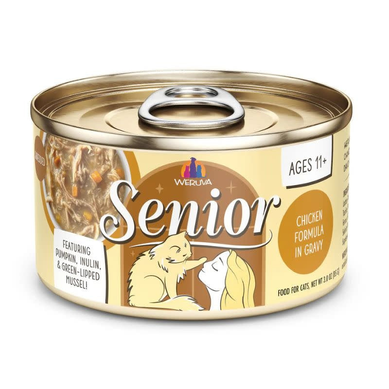 WERUVA Senior Chicken in Gravy Canned Cat Food Case