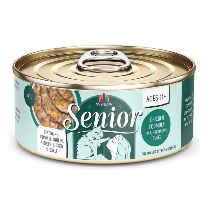 WERUVA Senior Chicken in Puree Canned Cat Food Case