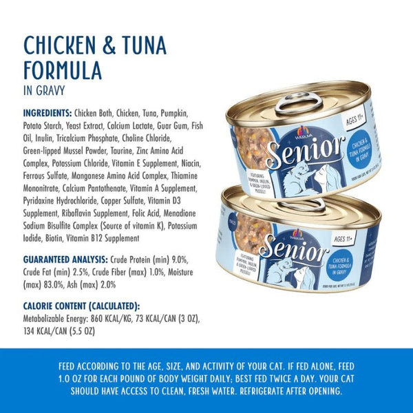 WERUVA Senior Chicken & Tuna Gravy Canned Cat Food Case