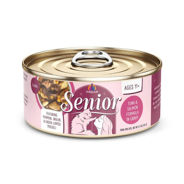 WERUVA Senior Tuna & Salmon in Gravy Canned Cat Food Case