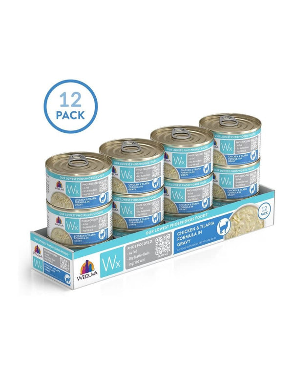 WERUVA WX Chicken and Tilapia Gravy Cat Food Case 12/3OZ