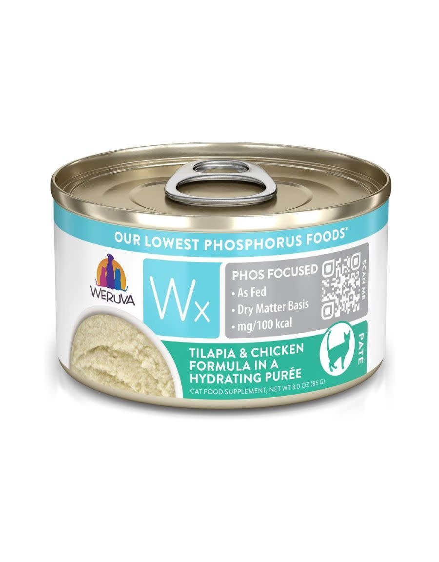 WERUVA WX Tilapia and Chicken Puree Cat Food Case 12/3OZ