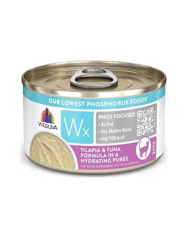 WERUVA WX Tilapia and Tuna Puree Cat Food Case 12/3OZ