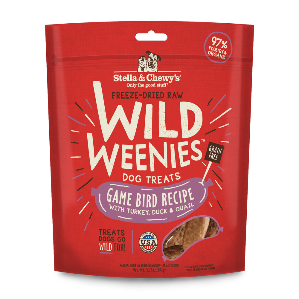 STELLA & CHEWY'S Wild Weenies Dog Treats 3.25 oz. Game Bird