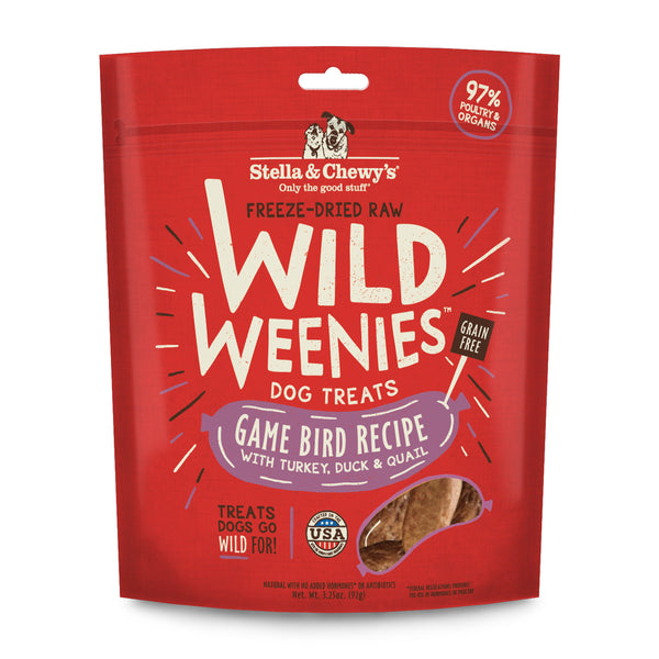 STELLA & CHEWY'S Wild Weenies Dog Treats 3.25 oz. Game Bird
