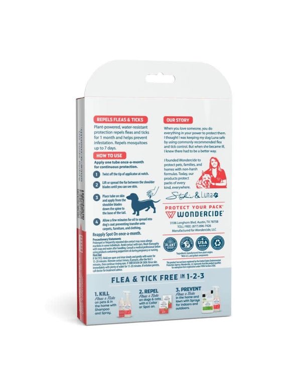 WONDERCIDE Flea Tick Dog Spot On Peppermint