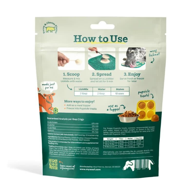 WOOF Dog Bacon LickMix