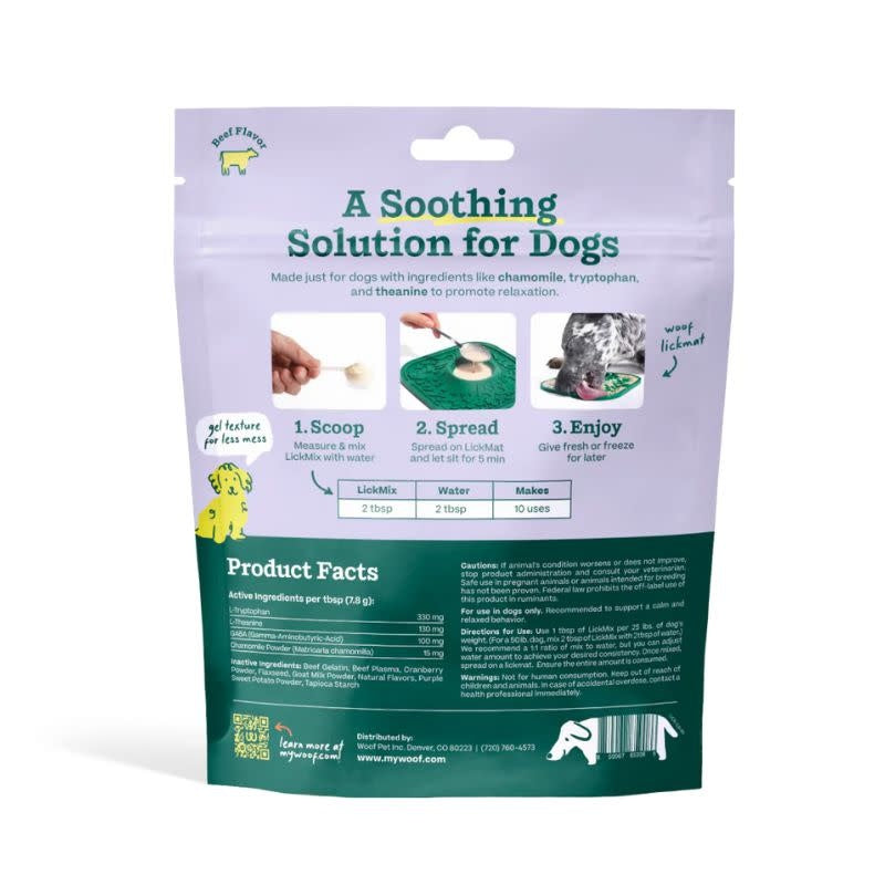 WOOF Dog Calming LickMix