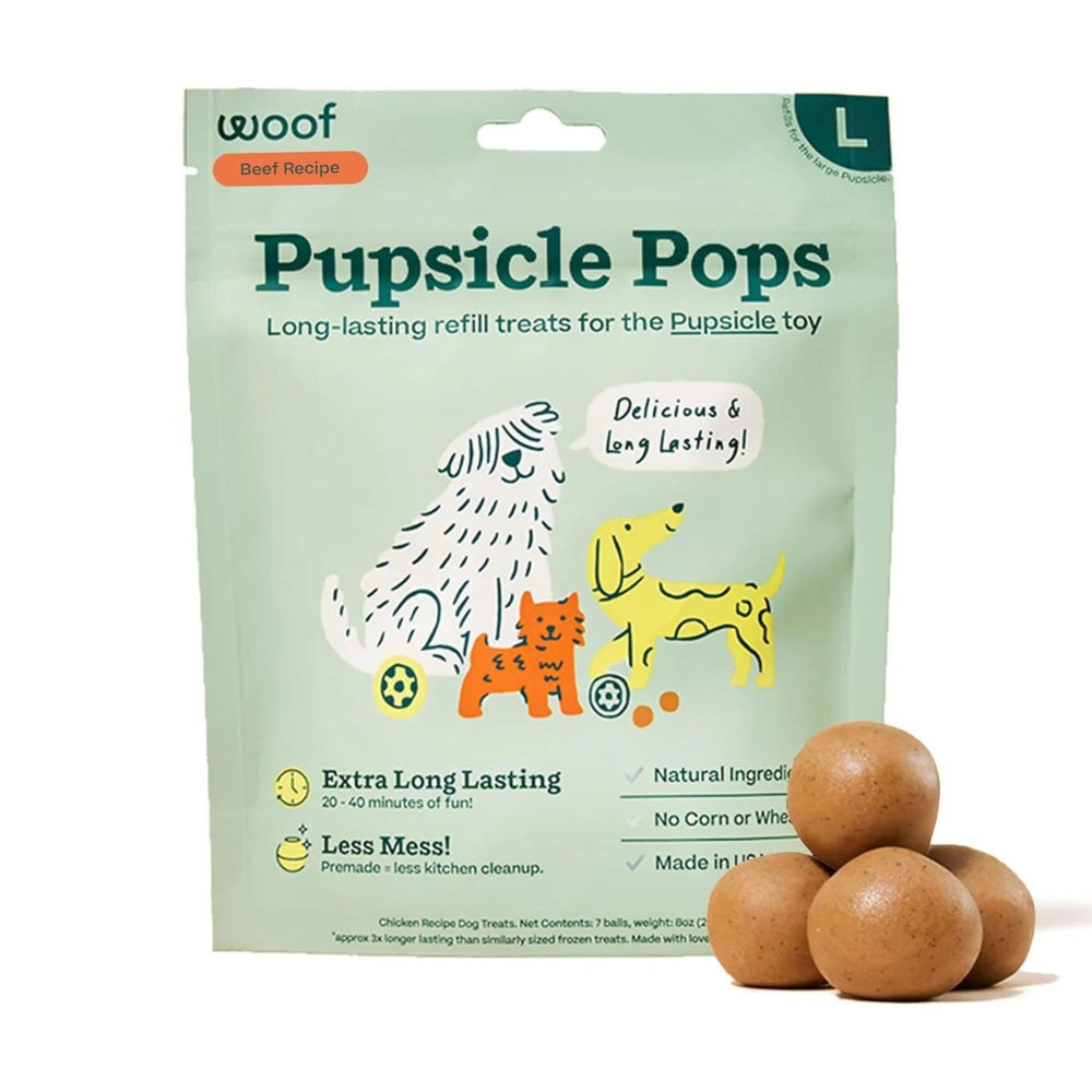 WOOF Dog Pupsicle Pops Beef Peanut Butter