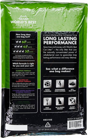 WORLDS BEST Clumping Unscented Cat Litter