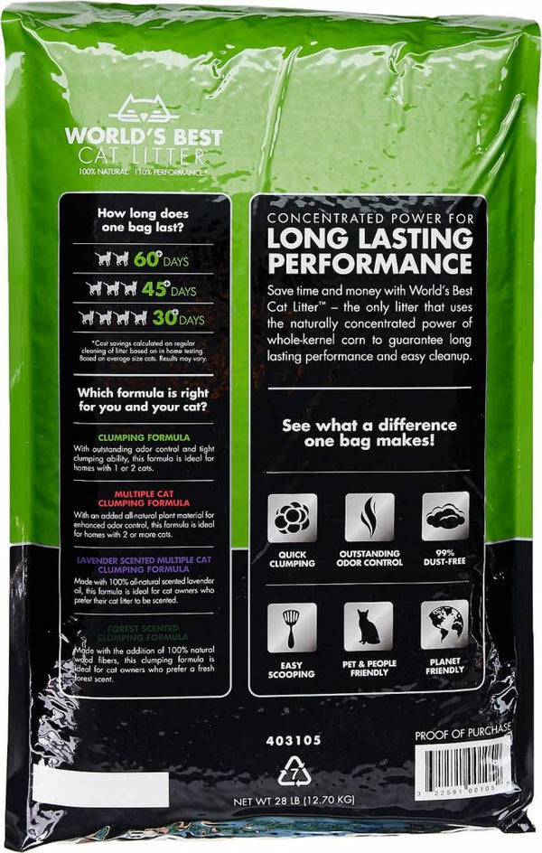 WORLDS BEST Clumping Unscented Cat Litter
