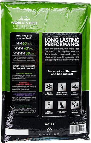 WORLDS BEST Clumping Unscented Cat Litter