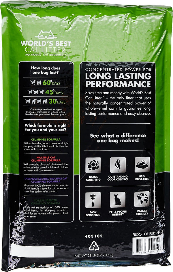 WORLDS BEST Clumping Unscented Cat Litter