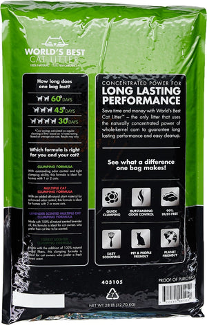 WORLDS BEST Clumping Unscented Cat Litter