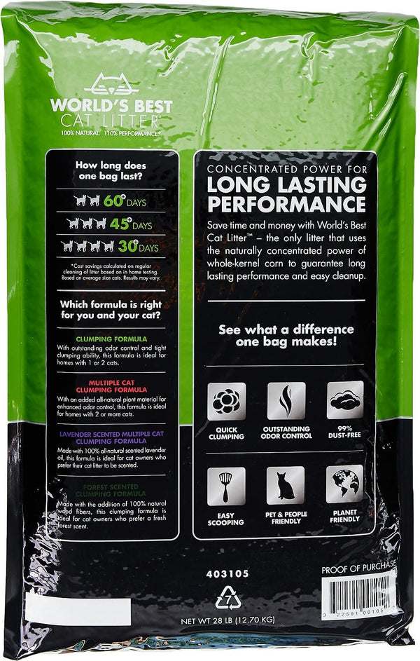 WORLDS BEST Clumping Unscented Cat Litter