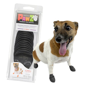 PAWZ Waterproof Rubber Dog Boots Black